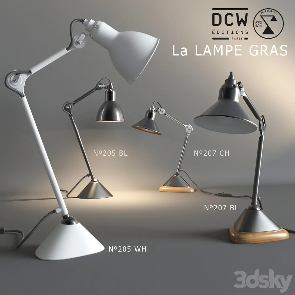 Table light n02 "La Lampe GRAS"